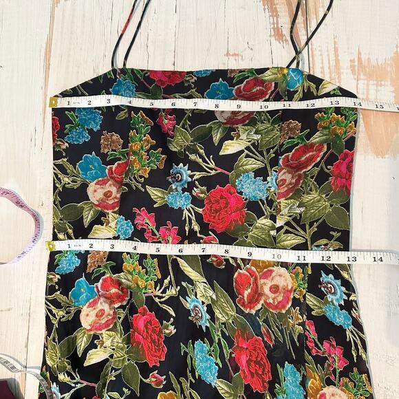 Alice + Olivia Heather  DEVORÉ Chiffon Asymmetrical Dress Floral Size 2 - Picture 12 of 14